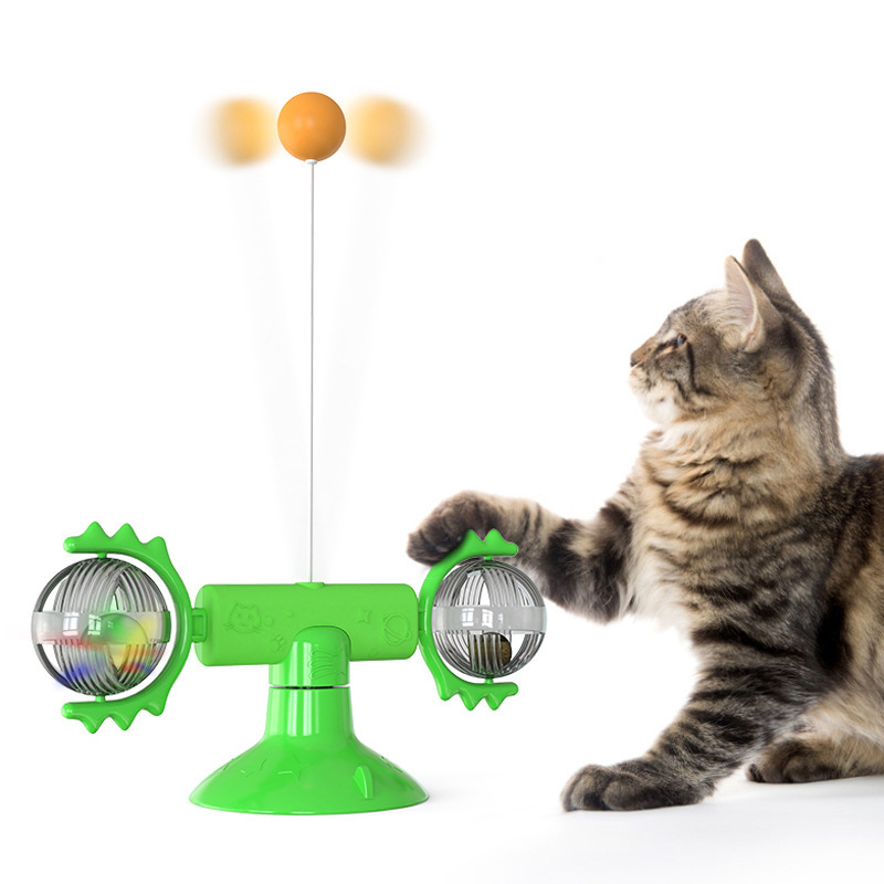 The New Cat Toy Relief Suction Cup Windmill Cat Teaser With Replacement Cat Teaser Set — image 6