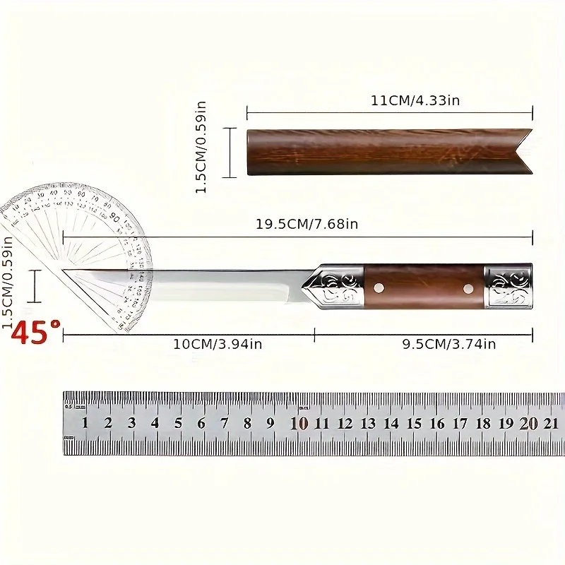 Premium Carved Professional Stainless Steel Outdoor Knife, Meat Cutter, Fruit Peeler, Mini Utility Knife, Portable Knife — image 6