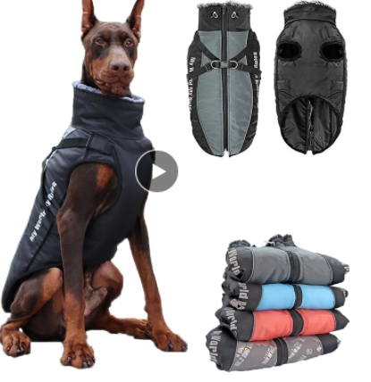 Ropa para Mascotas Grande Caliente Reflectante Chaquetas de Perro Ropa de Algodón para Mascotas — imagen 1