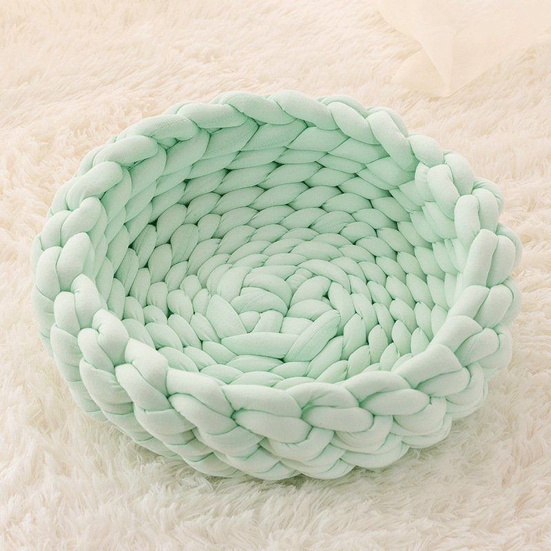 Filled Cotton Coarse Wool Hand-Woven Pet Cat Litter Can Be Machine Washed Coarse Cloth Dog Litter — image 16
