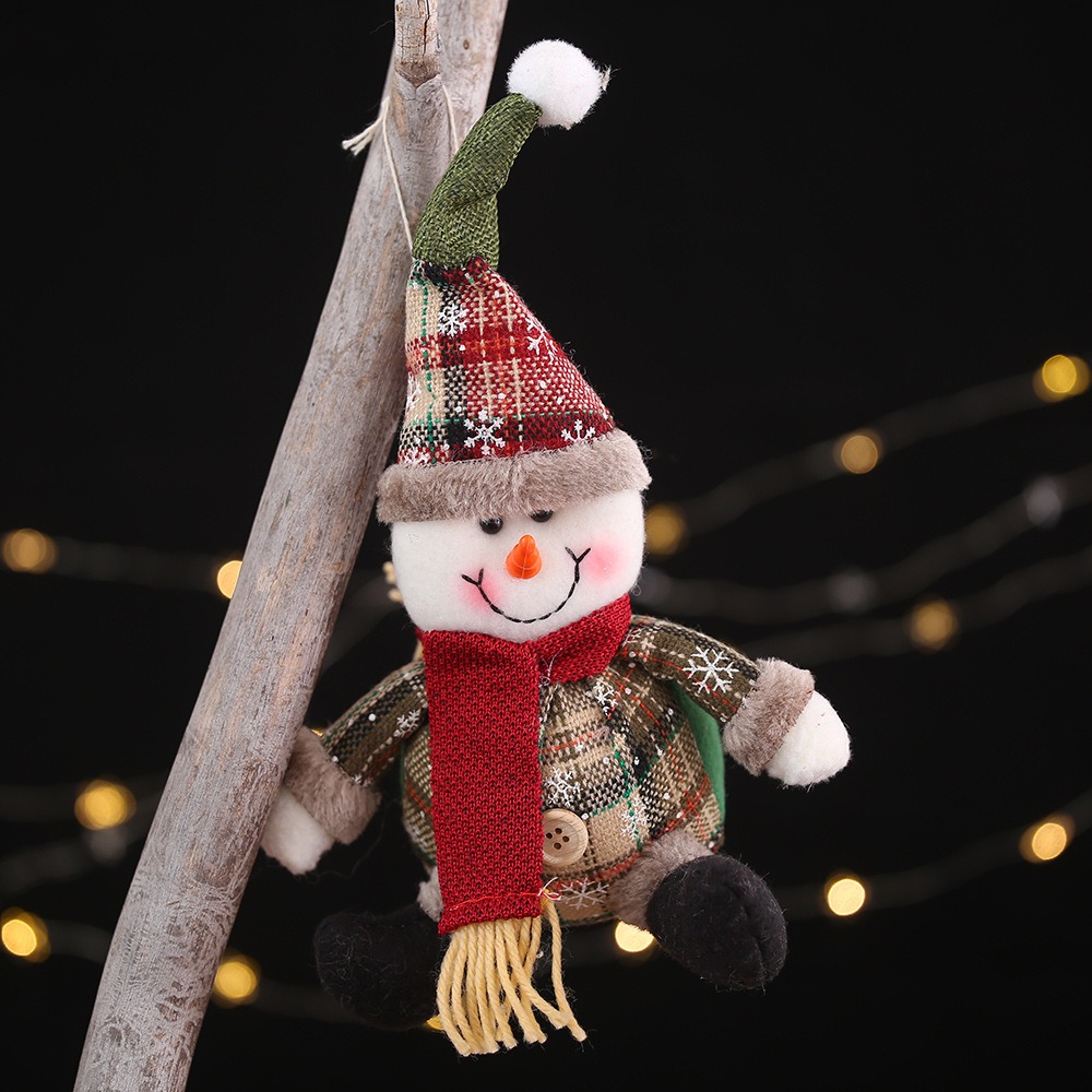Elderly Doll Button Ball Doll Christmas Pendant Snowman Elk Pendant Gift — image 6