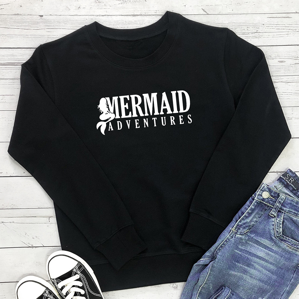 Mermaid Adventures letter mermaid hoodie — image 4