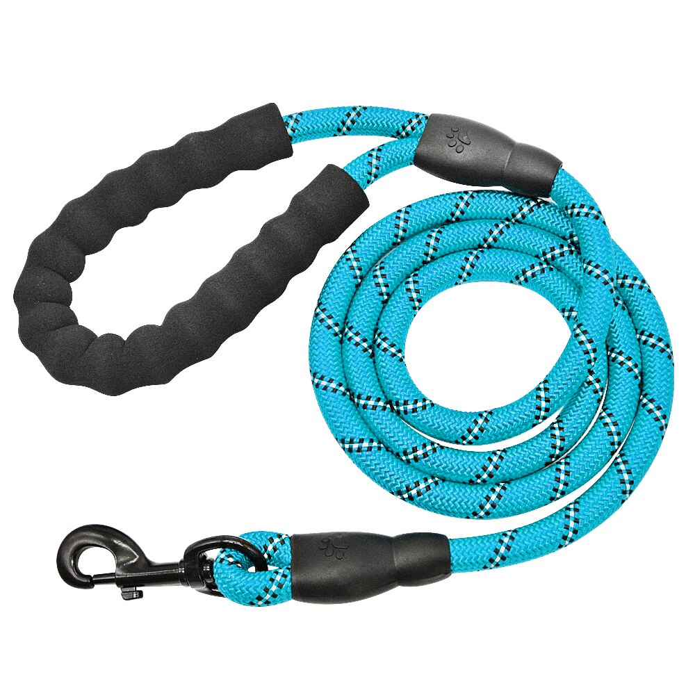 Reflective Dog Pet Leash Rope Nylon Small Dogs Puppy Leashes 150cm Long Heavy Duty Large Dog Lead Red Blue Pink Green Black — image 12