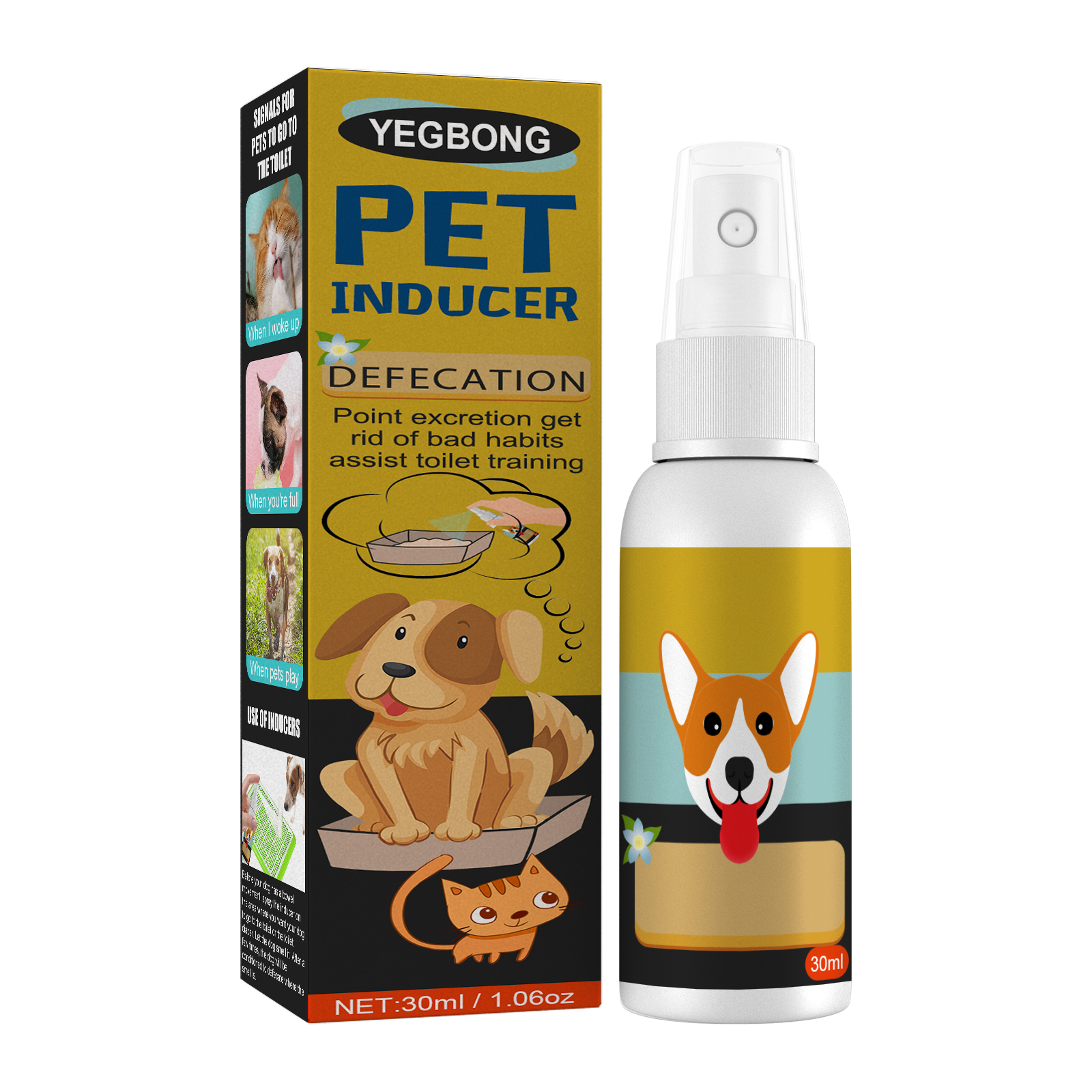 Pet Defecation Locator Spray, Pet Poop Location Pet Cats And Dogs Locate Defecation Inducers — image 3