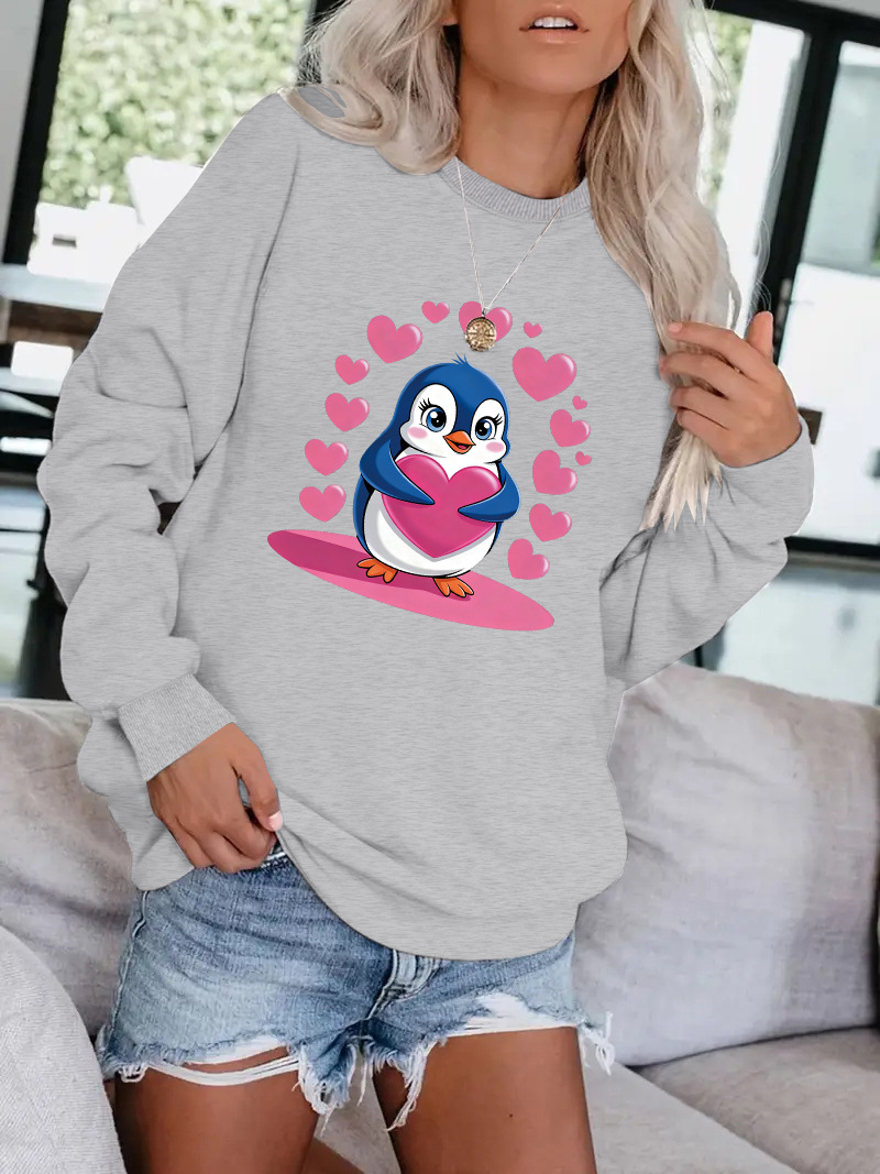 Cartoon Penguin Printed Hoodie — image 8