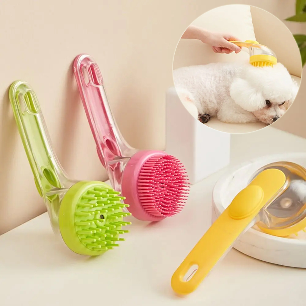 Pulidor de Mascotas para Perros y Gatos - Cepillo para Baño con Contenedor de Jabón, Mano Larga — imagen 8