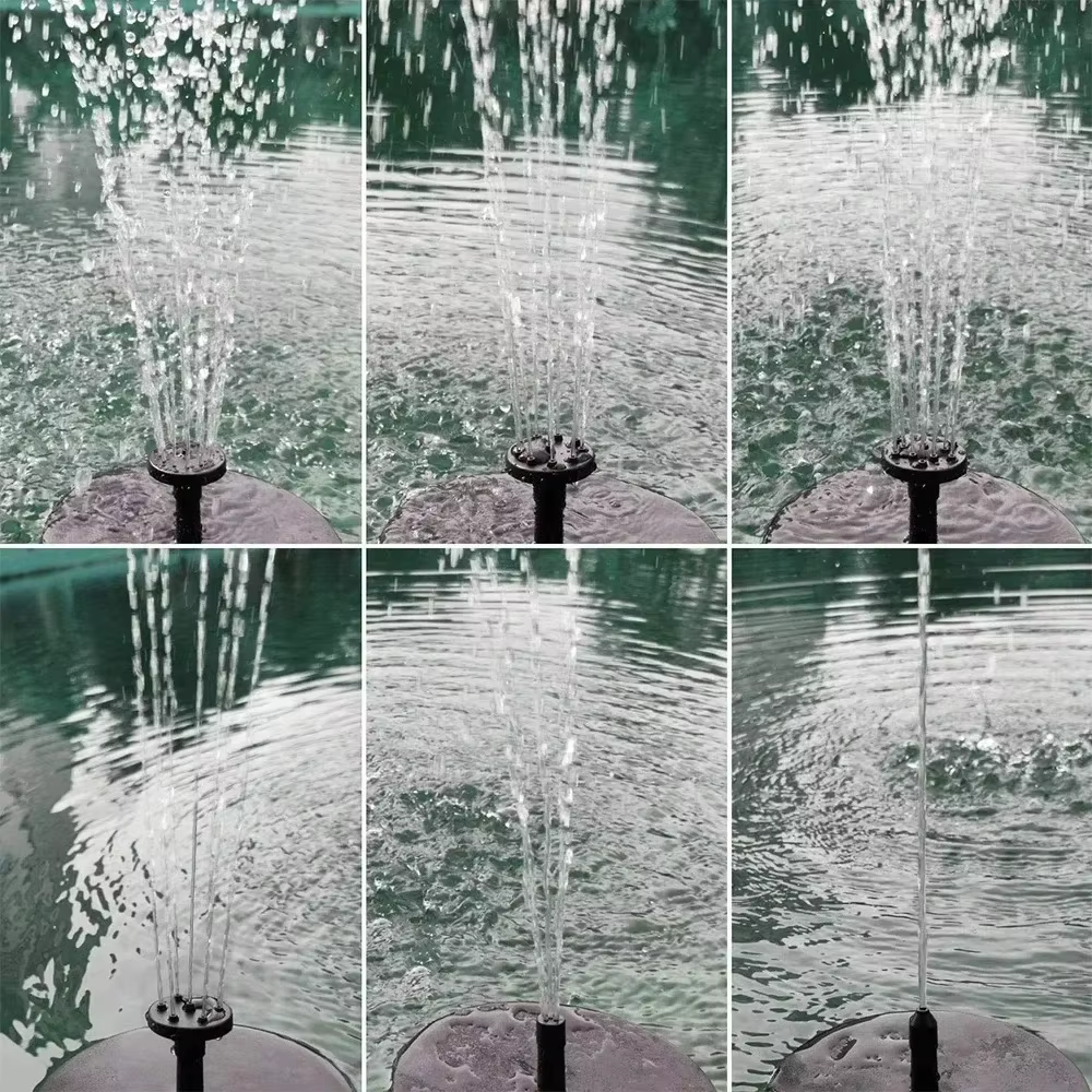 Fuente de Sol con Panel Flotante para Piscinas, Jardines y Decoración Acuática con 4 Rosetas — imagen 4