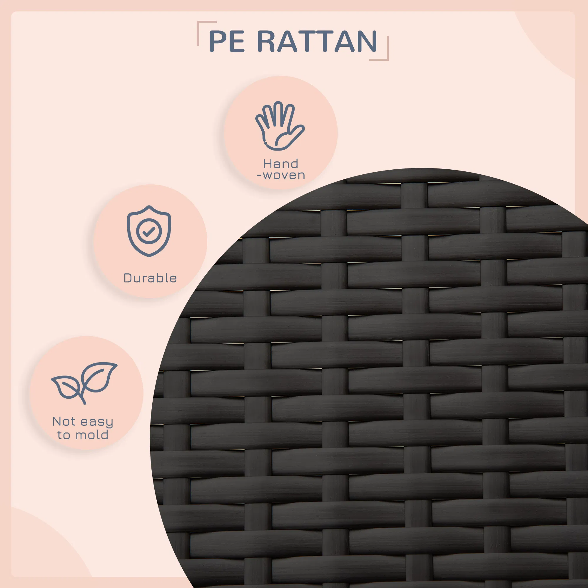 Wicker Pet House Dog Bed for Indoor/Outdoor Rattan Furniture with Cushion — image 2