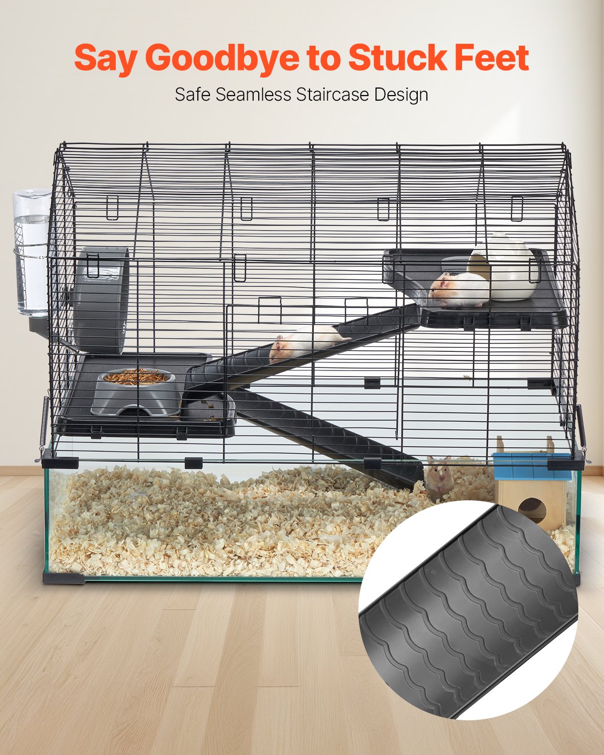 Wire Hamster Cage Habitat 29.5in Pet Rodent Gerbil Mice Small Animal House — imagen 5