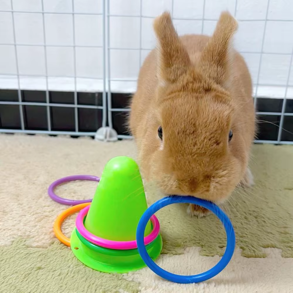 Toro de Cono de Helado para Conejos de Plástico - Juguetes Interactivos para Animales Pequeños — imagen 2