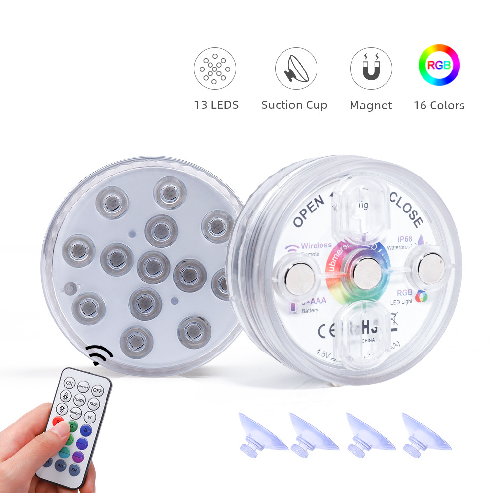 LED Diving Light RGB Colorful Infrared Waterproof Knob Decorative Light Fish Tank Light Aquatic Plant Light LED Underwater Light — image 3