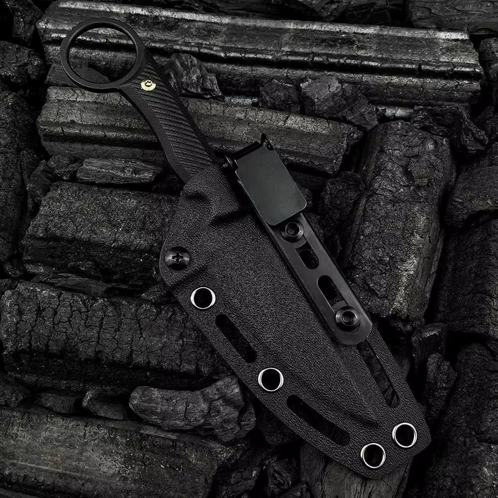 Outdoor Hunting Fixed Knife with Nylon Fiber Handle 8Cr13Mov Blade EDC Utility Tool for Fishing & Backpacking — image 5