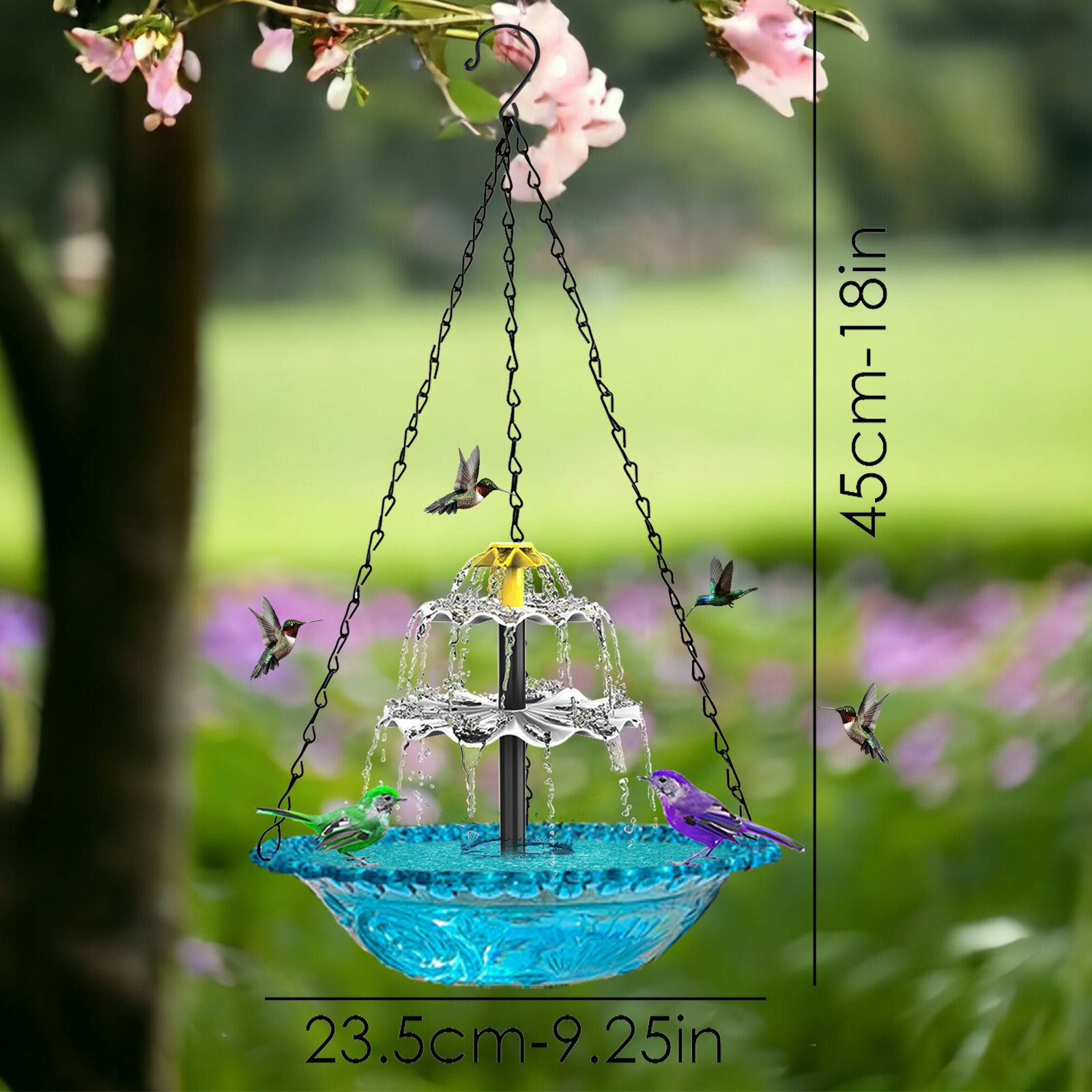 Fuente de Piscina Colgante Cascada Solar para Aves — imagen 3
