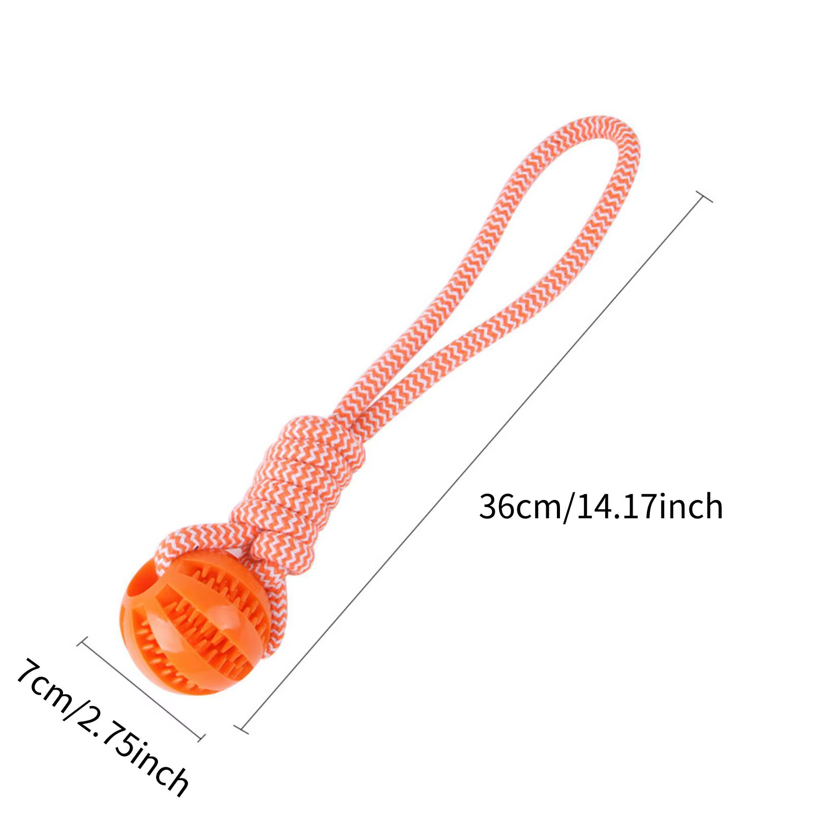 Juguete para perros, pelota dispensadora de golosinas de cuerda de algodón resistente, limpieza de dientes y entrenamiento, rompecabezas interactivo — imagen 5