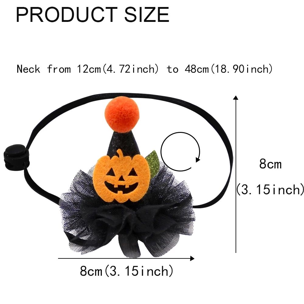 Halloween Spider Web Witch Hat Elastic Hair with Pet Supplies Dog Cat Pumpkin Bat Hat Hair Accessories — image 3
