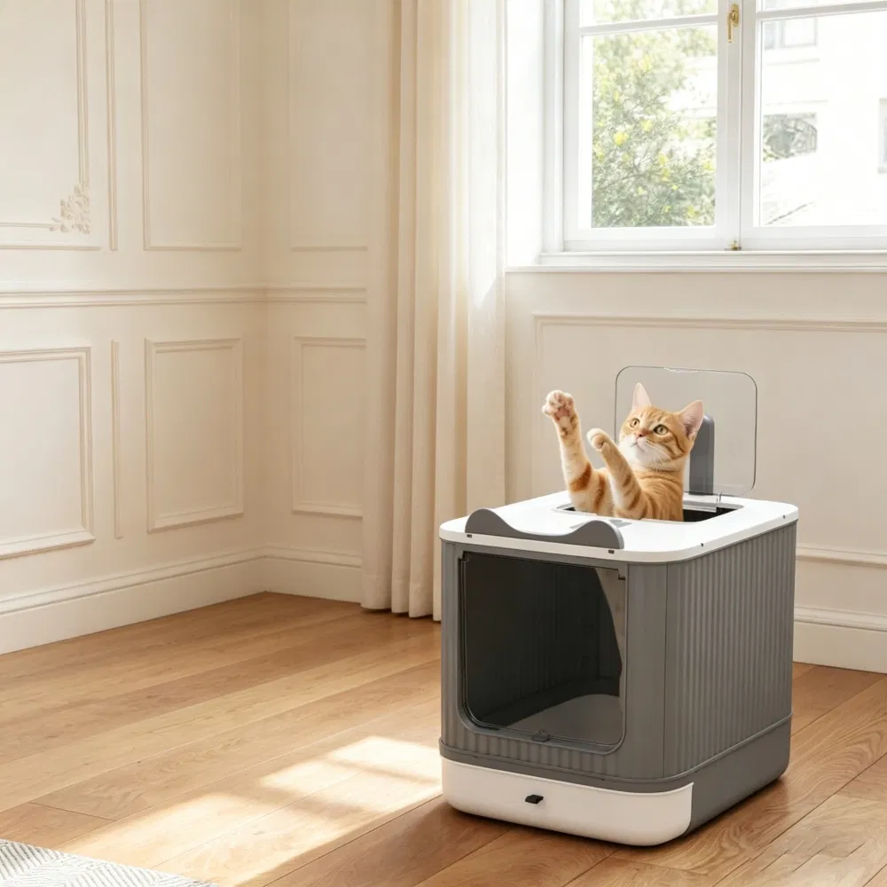 Cat Litter Box with Adjustable Front 17.5 Inches X 13.6 Inches X 15.9 Inches — image 3