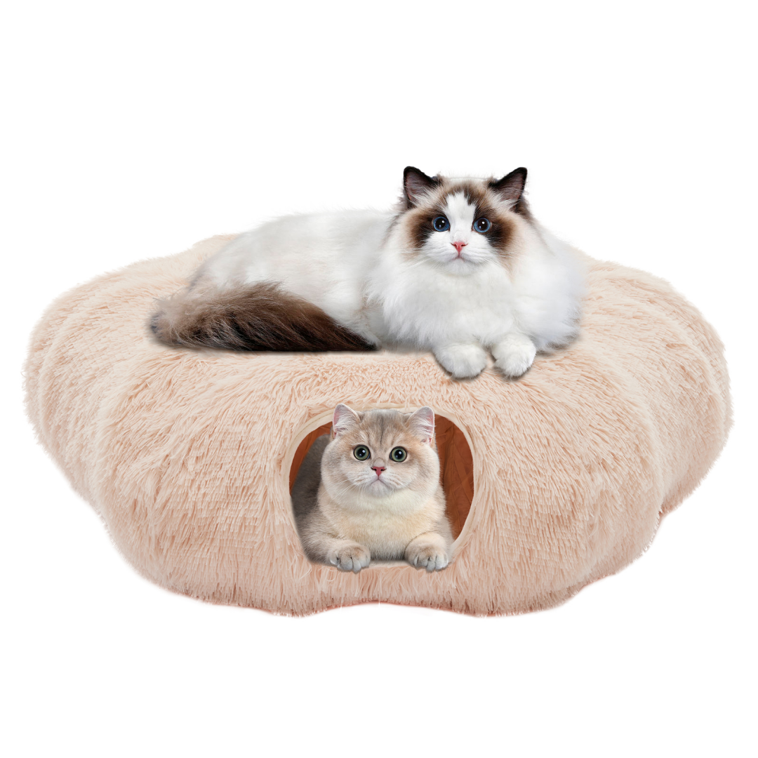 Túnel para Gatos con Caja de Descanso, Túnel en forma de Donut con Escondite Plush para Gatos y Kitten — imagen 5