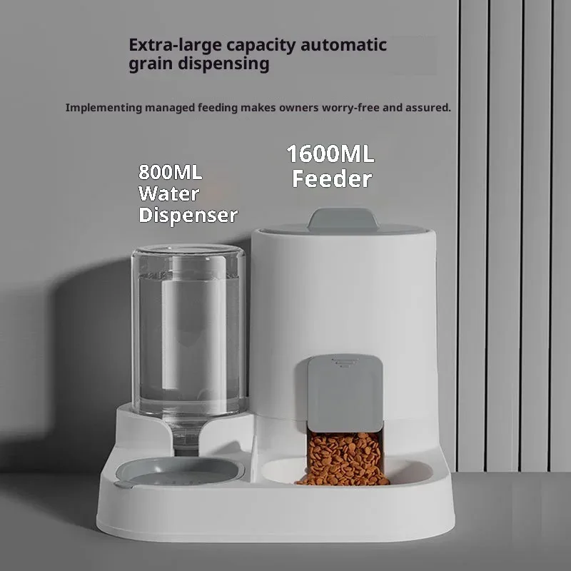 2-in-1 Automatic Pet Feeder & Waterer - Anti-Spill Bowl with Large Capacity Food Storage, Smart Dispenser for Cats Dogs — image 1