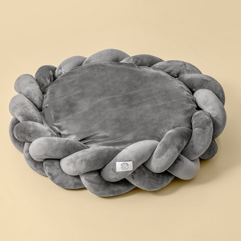 Pet kennel Fried Dough Twists dog kennel filling yarn cat kennel round universal mat detachable cat kennel dog kennel — image 5