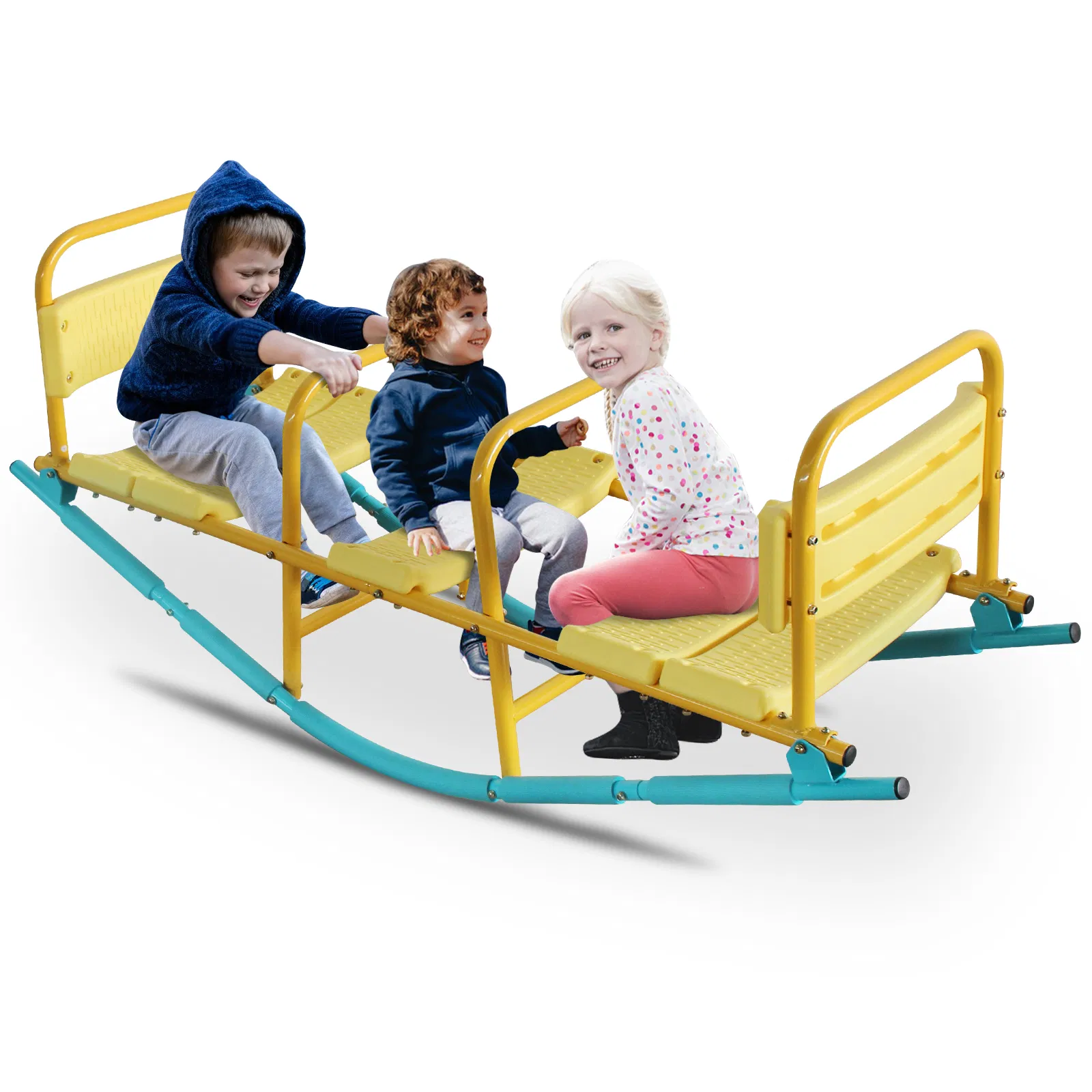 Kindergarten Children Outdoor Rocking Horse Outdoor Park Playground Equipment Double Or Triple Seesaw Swinging Fun — imagen 7
