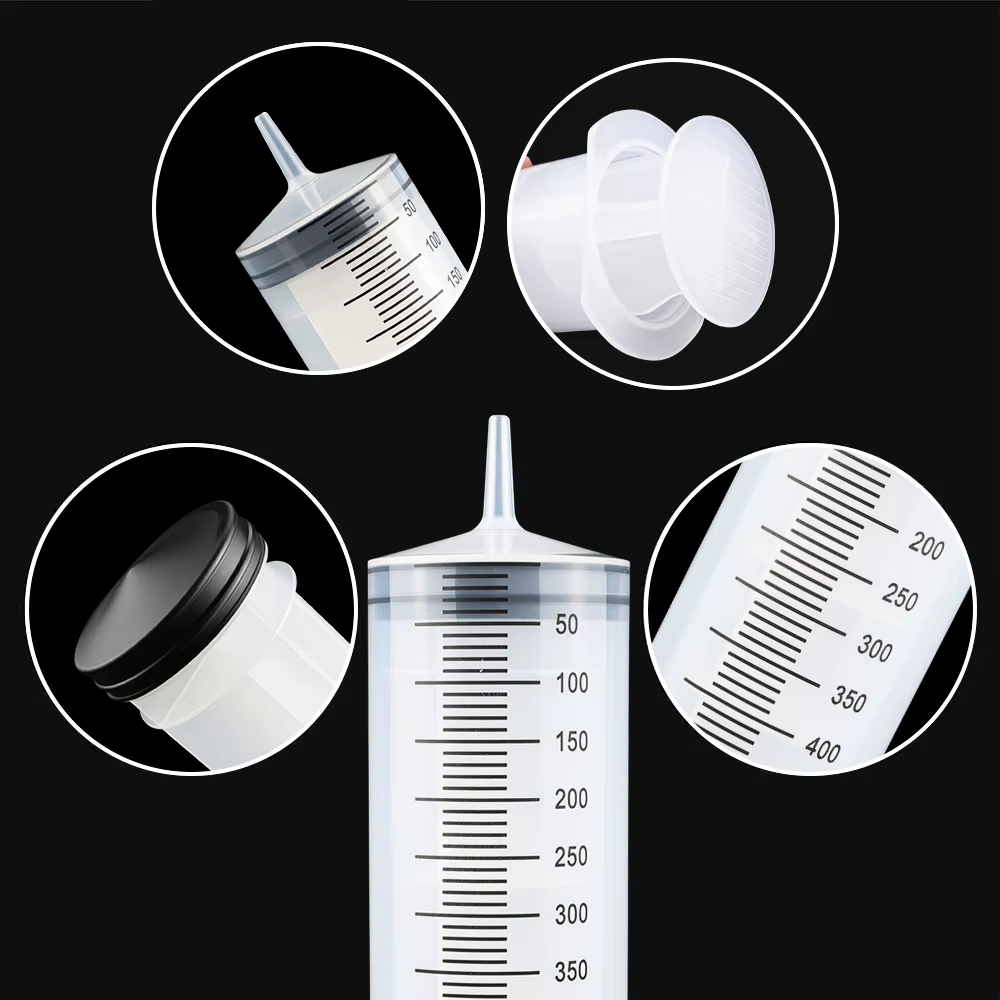 Jeringas Grandes de 550ml con Adaptador de Punta, Jeringa Plástica de Gran Capacidad para Alimentación de Mascotas, Riego de Plantas, Laboratorios Científicos y Líquidos — imagen 4