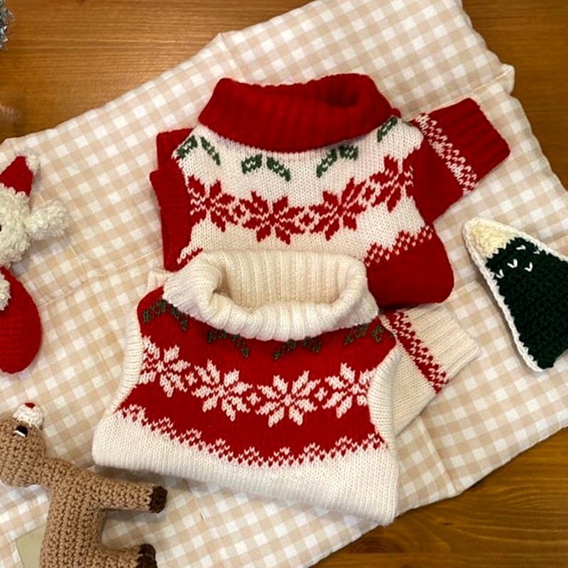 Suéter de Dos Patas para Cachorros de Otoño e Invierno, Suéter de Punto Cálido para Perros Pequeños y Medianos, Ropa Navideña para Gatos — imagen 2