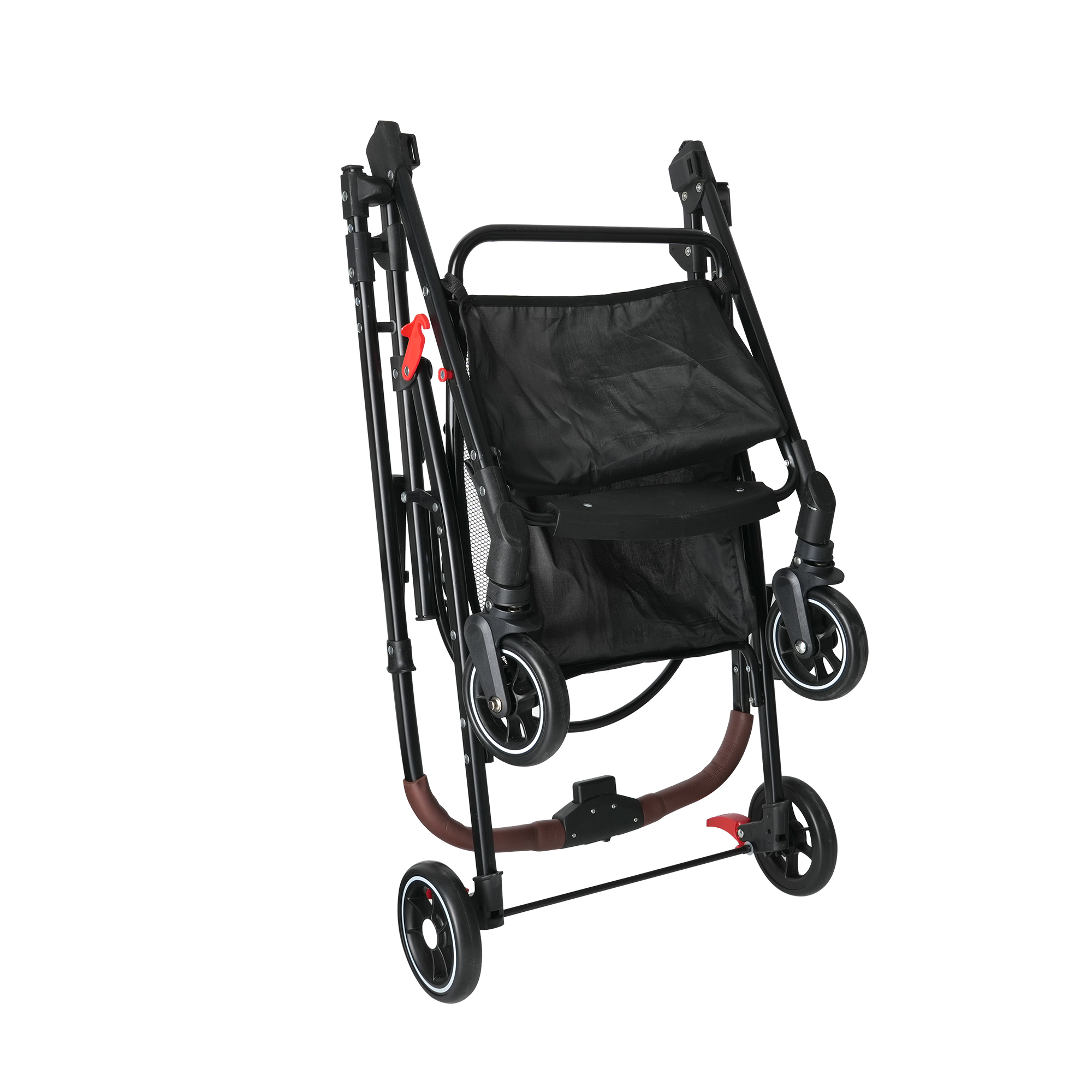 Cochecito Plegable de 4 Ruedas para Perros y Gatos, Ruedas Giratorias 360°, Portador Separable y Bolsa de Viaje para Animales Pequeños — imagen 13