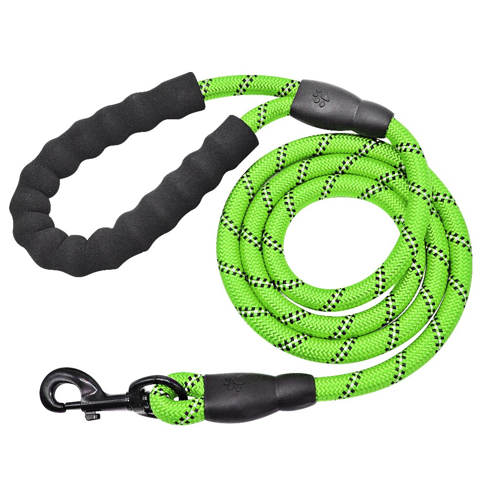 Reflective Dog Pet Leash Rope Nylon Small Dogs Puppy Leashes 150cm Long Heavy Duty Large Dog Lead Red Blue Pink Green Black — image 10
