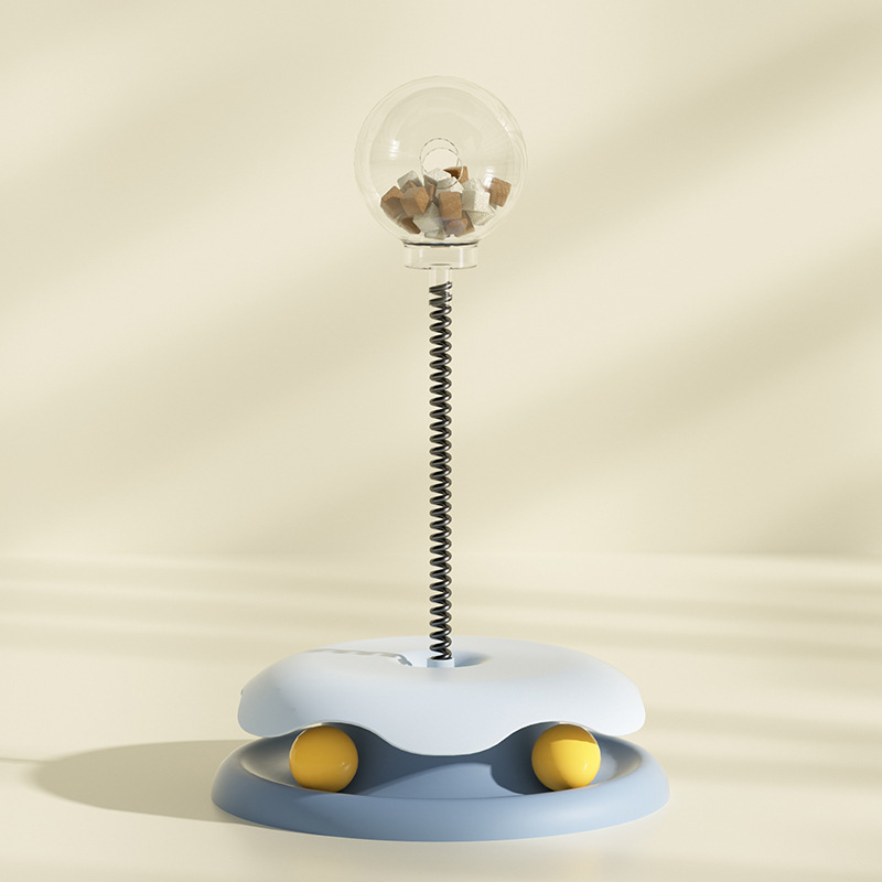 Alimento para Gatos con Fuga 2 en 1 Juguetes Giratorio y Pelota de Resorte, Entretenimiento Divertido para Kitten y Formación de Gatos — imagen 5