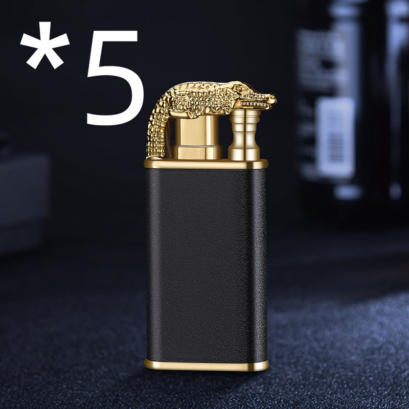 Creative Blue Flame Lighter Dolphin Dragon Tiger Double Fire Metal Winproof Lighter Inflatable Lighter — image 47