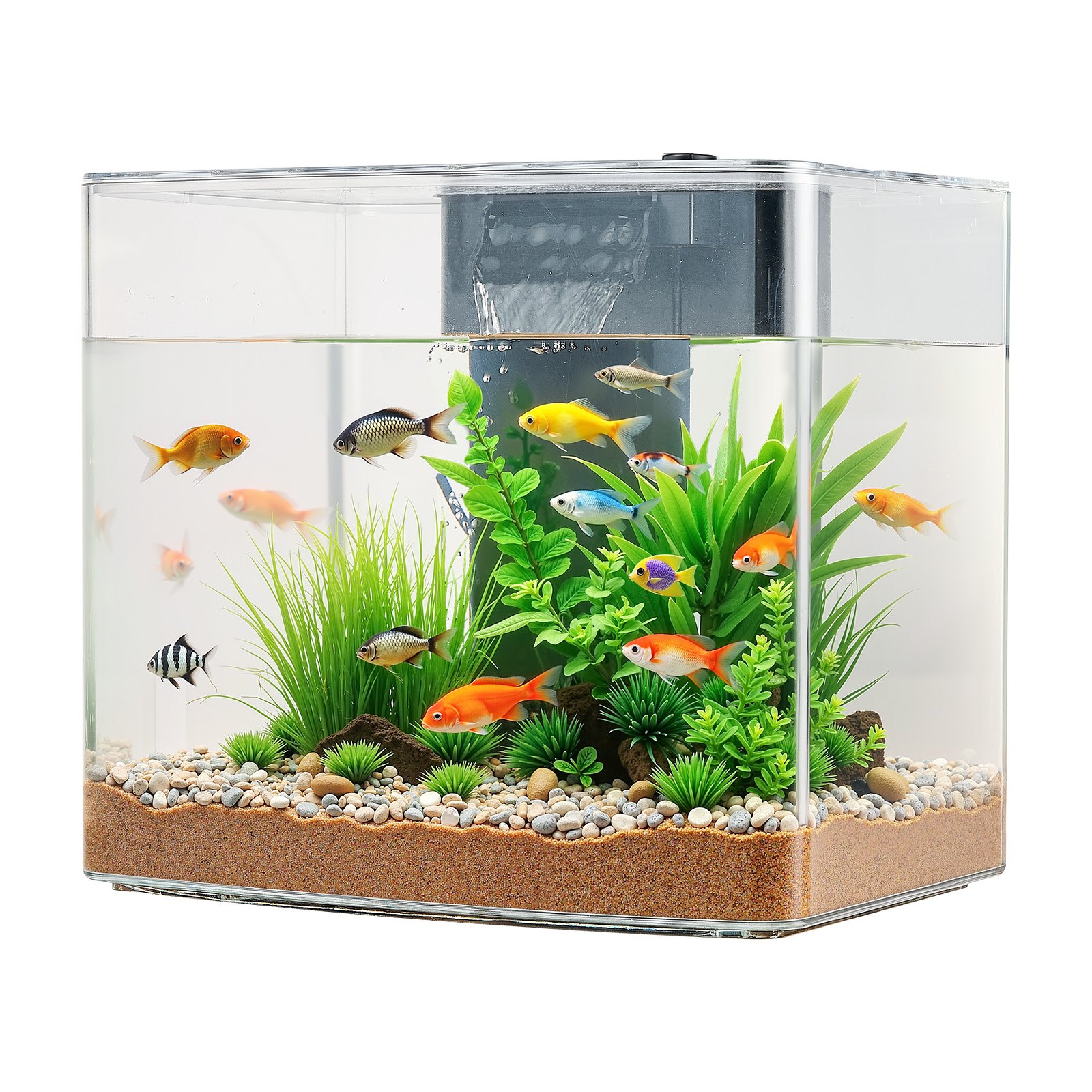 3.5 Gallon Fish Tank Aquarium Smart Arch Clear GPPS 3 Color Self Cleaning — imagen 4