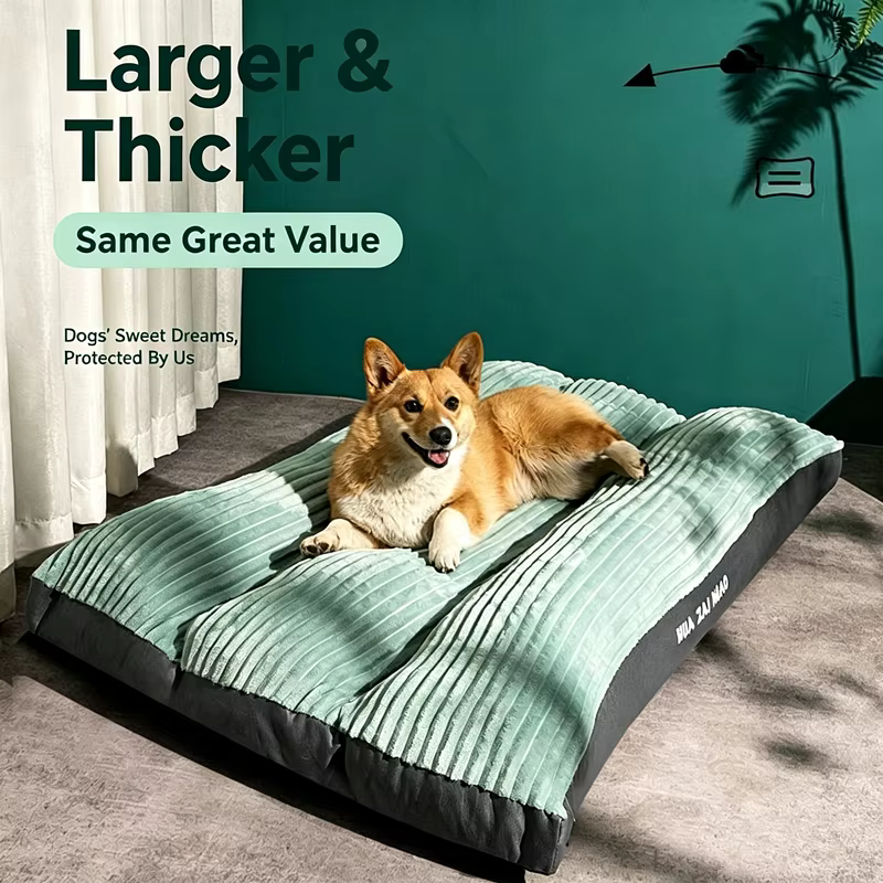 Cama para perros para dormir, alfombra universal de cuatro estaciones para mascotas con funda removible lavable, cojín resistente a mordidas para cama de gato, auto-juego Int — imagen 1