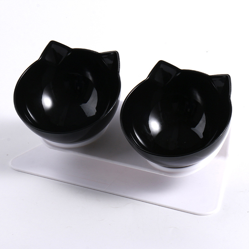 Neck Guard Cat Bowl One-Piece Double Bowl Pet Dog Bowl Oblique Mouth Anti-Overturning Cat And Dog Feeding Pet Bowl — image 4