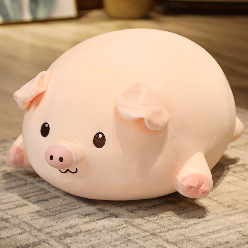 Muñeca de cerdito de fiesta tierna, juguete de peluche suave, almohada de cerdito linda, relleno de algodón de plumón, almohada de animal grande — imagen 4