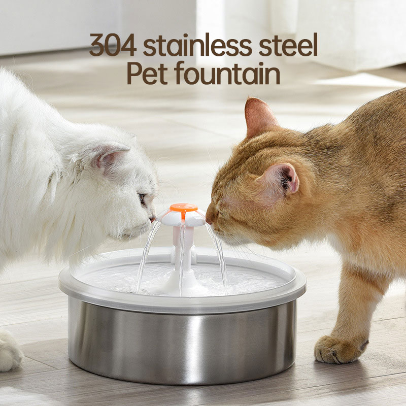 Stainless Steel Pet Fountain Large Capacity Water Circulation Drinking Water Dispenser Silent Water Feeder Pet Water Dispenser — image 2