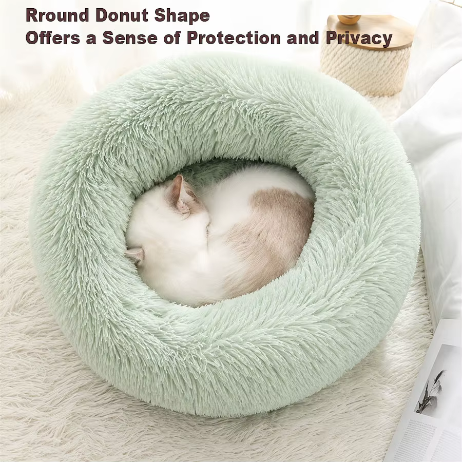 Cama de Pecho Suave para Mascotas Gatos y Perros - Colchón Plush Caliente para Dormir Comodo con Funda de Felpa — imagen 4