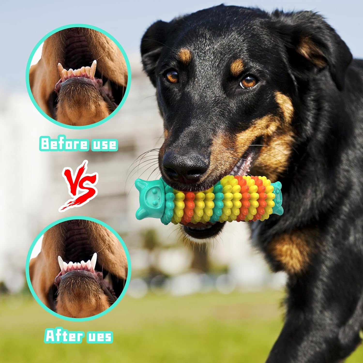 Dog Chew Toys For Aggressive Chewers Durable Dog Toys For Large Medium Small Breed Dogs Rubber Indestructible Dog Teething Toys Tough Interactive Outdoor Dog Toys For Entertainment — image 9