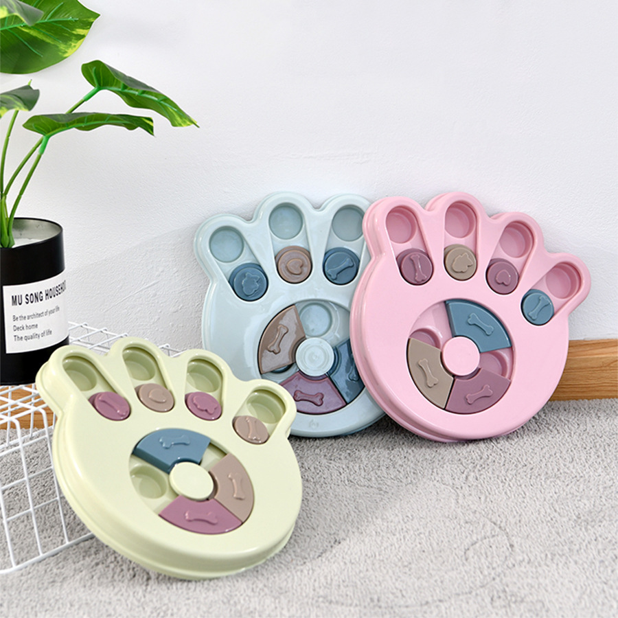 Claw Print Dog Toy Pet Puzzle Slow Food Toy Leakage Plate Training Interactive Slow Food Plate — image 2