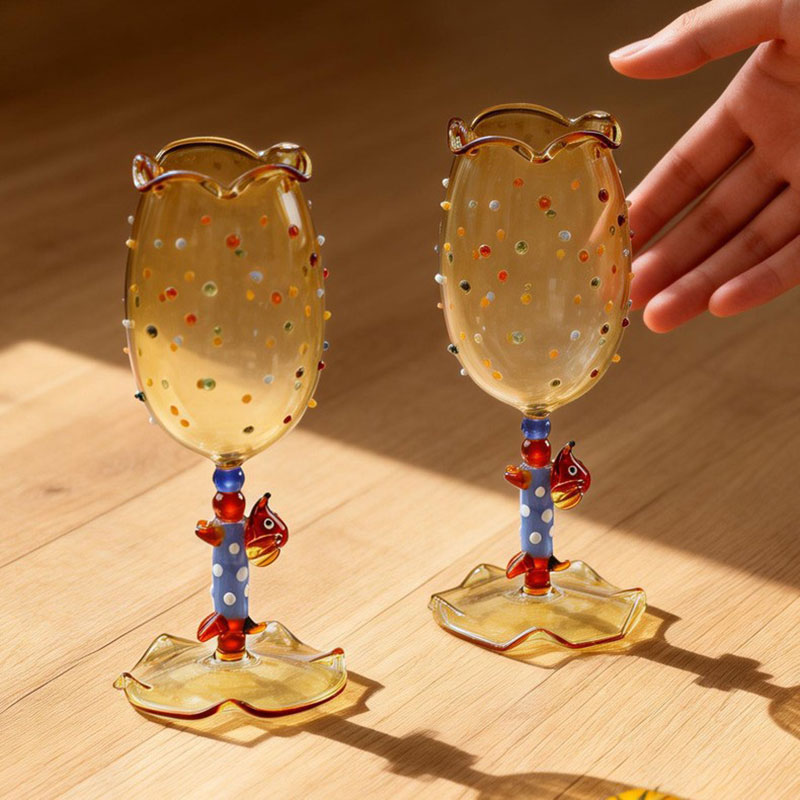 Handcrafted Dachshund Wine Glass – Cute Jelly Bean Dog Goblet, Heat-Resistant Colored Glass for Wine & Champagne — image 1
