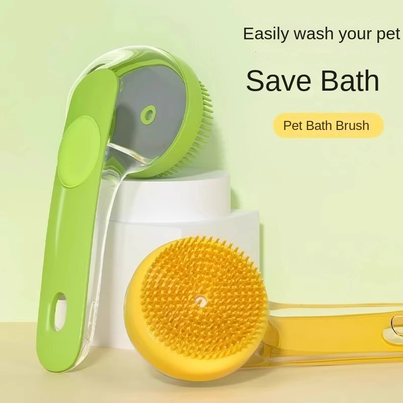 Pet Dog Bath Brush Cat Bath Brush Silicone Massage Shower Tool for Dogs Pet Supplies — image 1