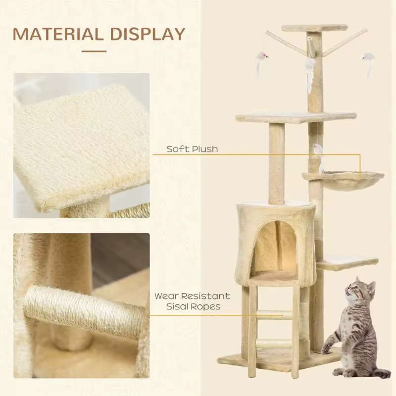 Cat Tree Suitable For Pet Toys，Condo, Jump Platforms, Hanging Toys For Cats — image 3