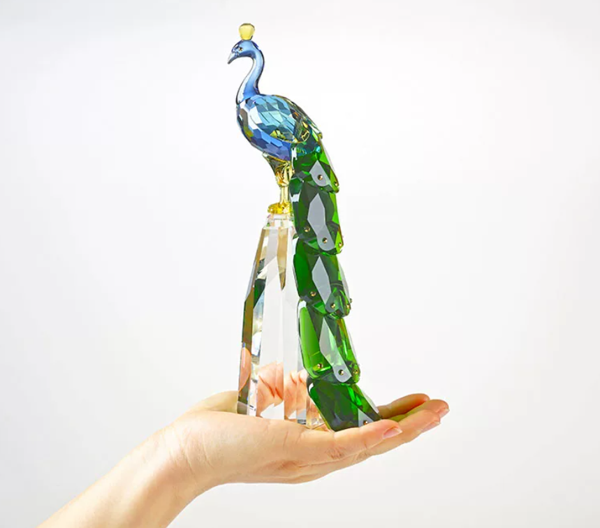 Crystal peacock ornament — image 3