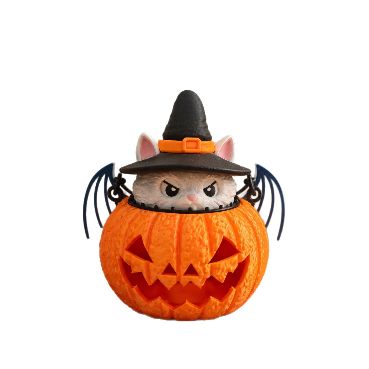 Halloween Cat Pumpkin Lantern 3D Printed LED Desk Decorative Lamp for Festival Party Decoration — image 4