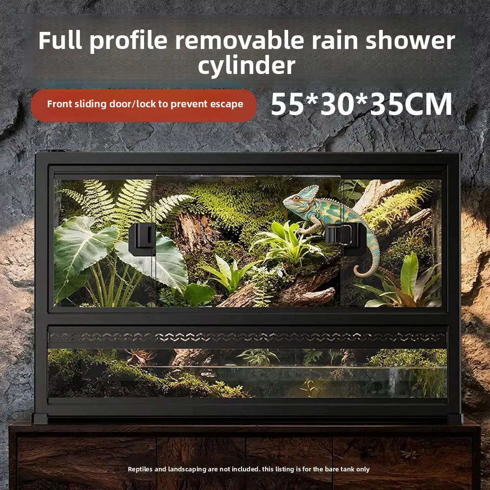 Terrario de reptiles con ventilación de malla, panorámico, terrario de selva removible — imagen 6