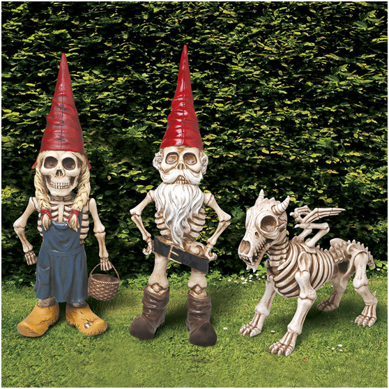 Halloween Skull Decorations for Men and Women, Resin Skeleton Dog Ornament, Garden Decoration, Dark Style Skull Theme — image 2