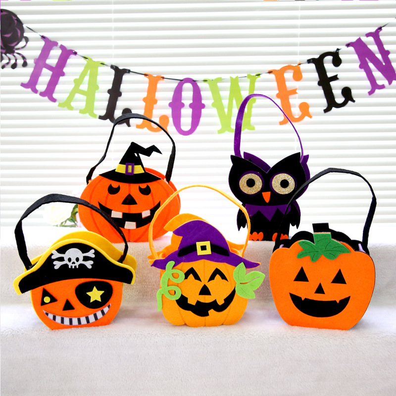Halloween Props Witch Pumpkin Bag Owl Candy Bag Children's Kindergarten Gift Handheld Pumpkin Bag — image 2