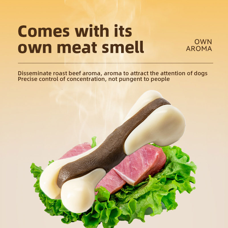 Pet Toys Eat Play Bones Teeth Cleaning Teeth Grinding Stick Cowhide Stick Dog Bite Gel Hind Leg Bone Chew Dog Bite Toys — image 4