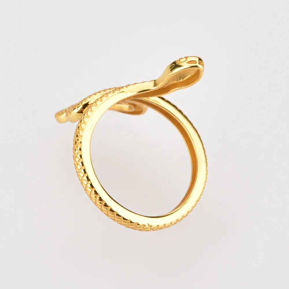 Anillo de Plata de Ley 925 con Forma de Serpiente — imagen 3