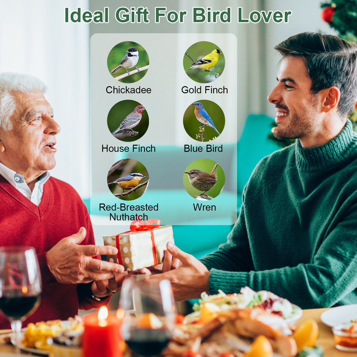Comedor de Pájaros Silvestres al Aire Libre - Prueba de Ardillas, Muestras de Mordedura - Estructura Metálica Colgante con 4 Puertas de Alimentación para Aves Pequeñas — imagen 3