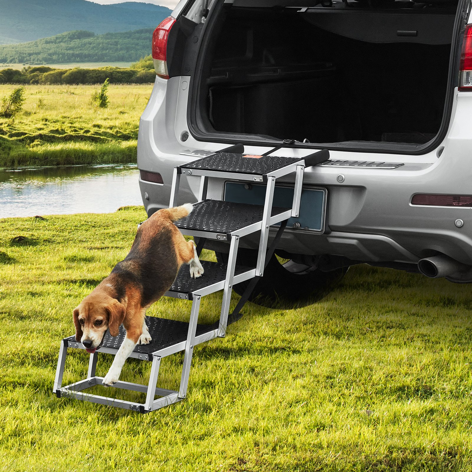 Escaleras para Perros de Auto 4 Pasos Plegables VEVOR - Materiales de Aluminio Capacidad hasta 68 kg — imagen 5